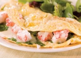 Crab, Spinach and Mozzarella Omelet