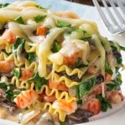 Creamy Crab & Mushroom Lasagna