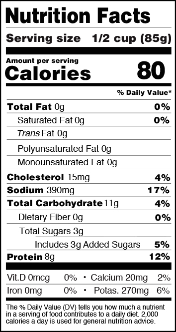 classic lobster nutritional